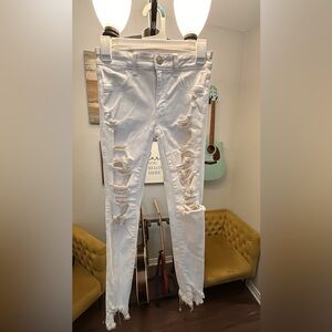 American Eagle White Skinny Jeans - Size 2